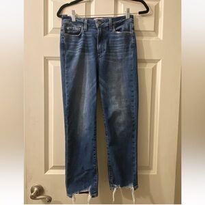 PAIGE Hoxton Slim Crop Women's Medium Blue Straight Leg Jeans